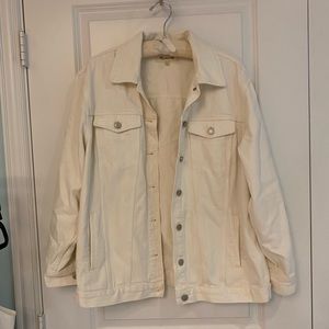Madewell white denim jacket